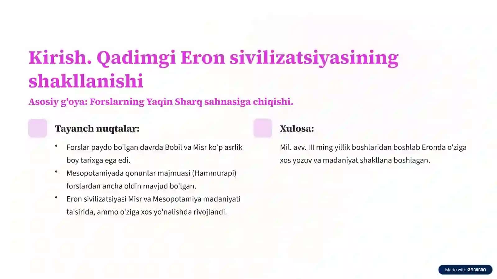QADIMGI ERON SIVILIZATSIYASI 3