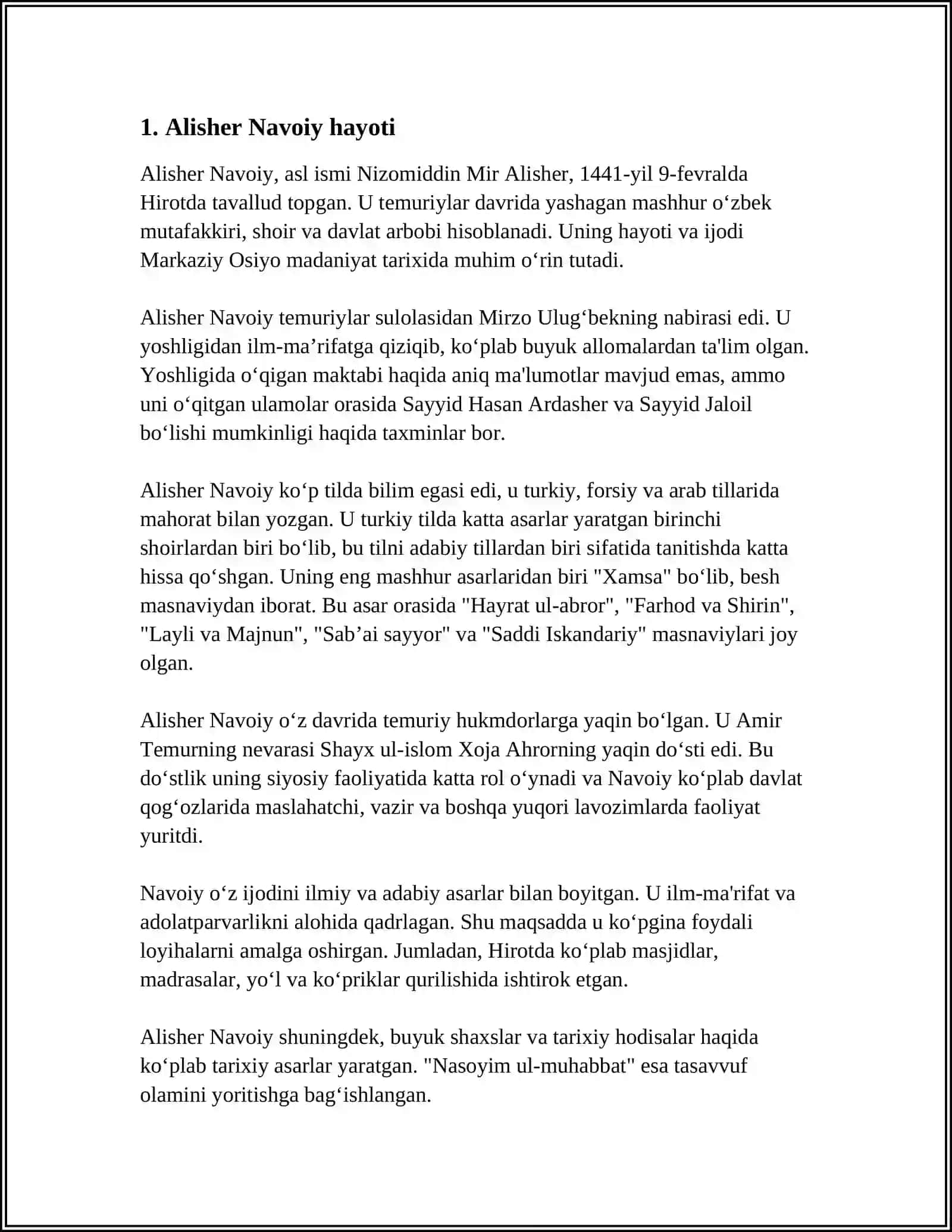ALISHER NAVOIY HAYOTI VA IJODI, UNING LIRIKASI 3