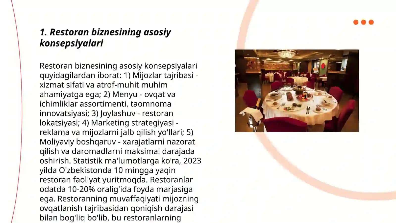 Restoran biznesi 3