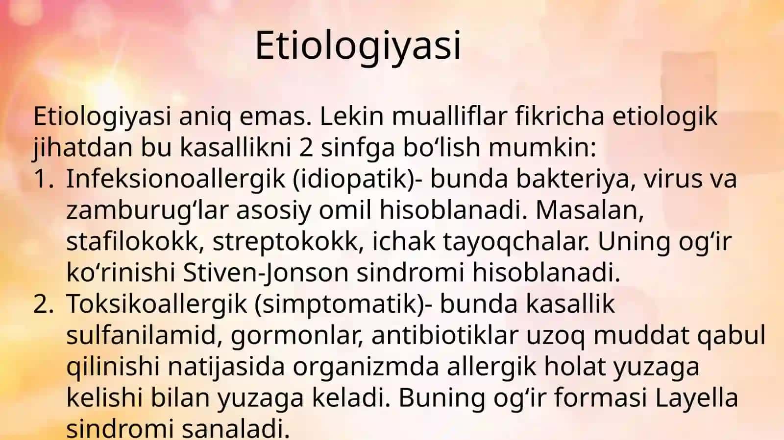 Koʻp shaklli ekssudativ eritema 3