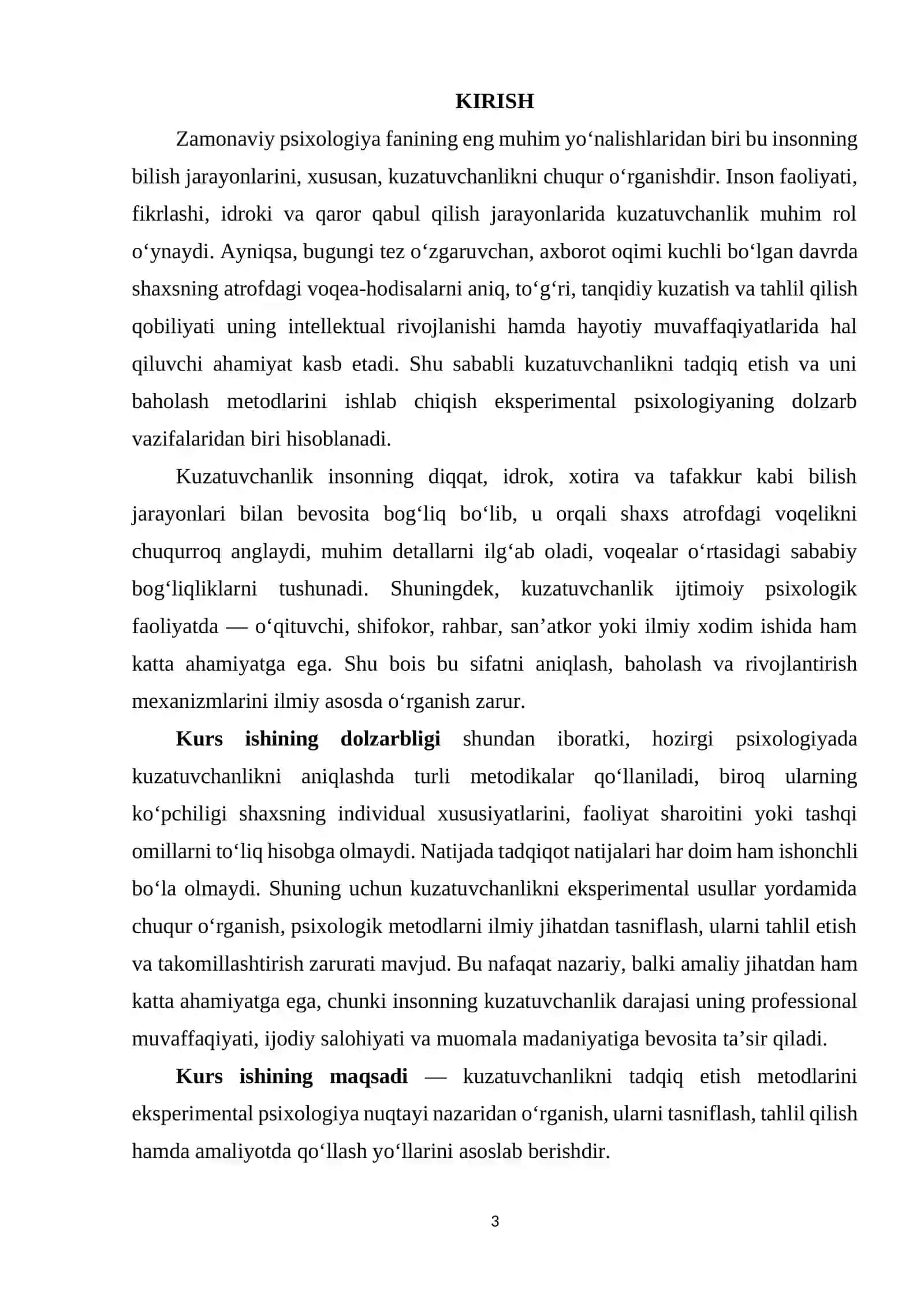 KUZATUVCHANLIKNI TADQIQ ETISH METODLAR TASNIFI 3