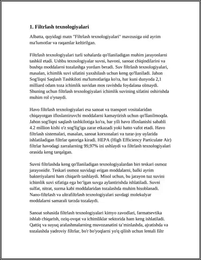 Filtrlash texnologiyalari 3