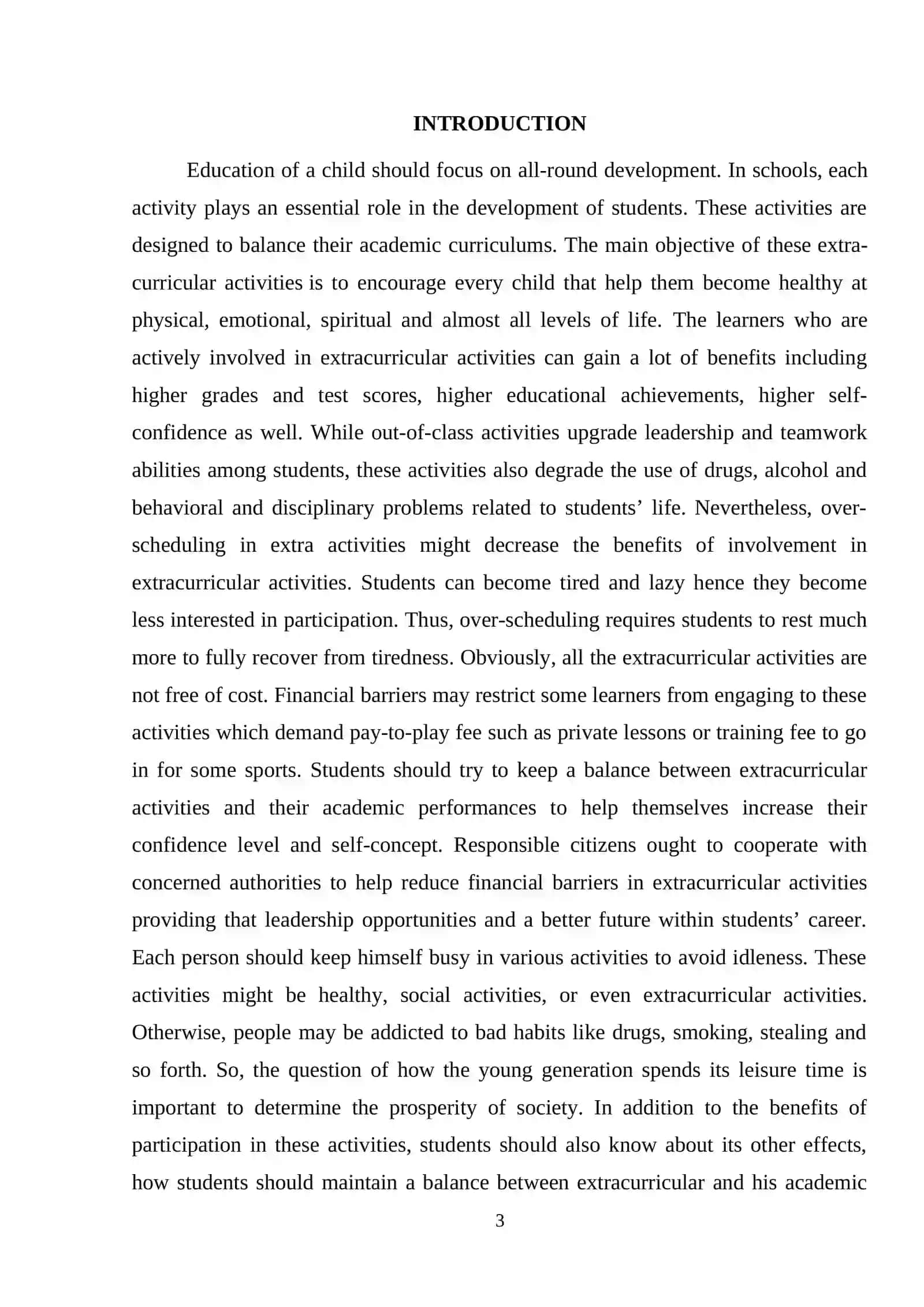 ORGANIZING EXTRA CURRICULAR ACTIVITIES IN SECONDARY EDUCATION 3