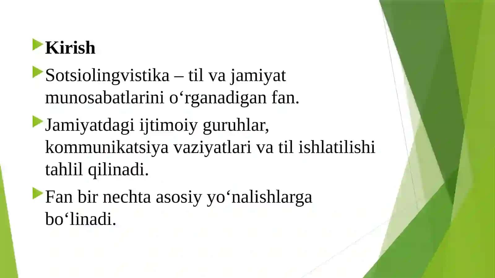 Sotsiolingvistikaning asosiy yo‘nalishlari 3