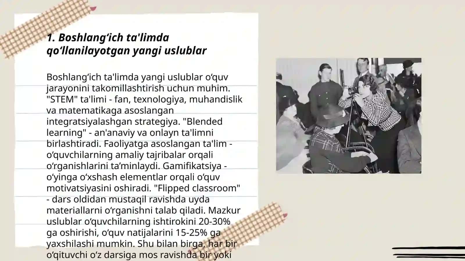 Boshlang‘ich ta'limda qo‘llanilayotgan yangi uslublar 3