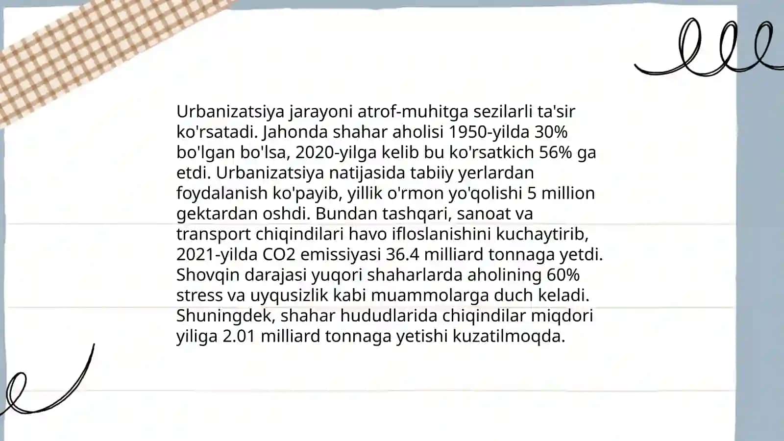 Urbanizatsiya va atrof-muhit 3