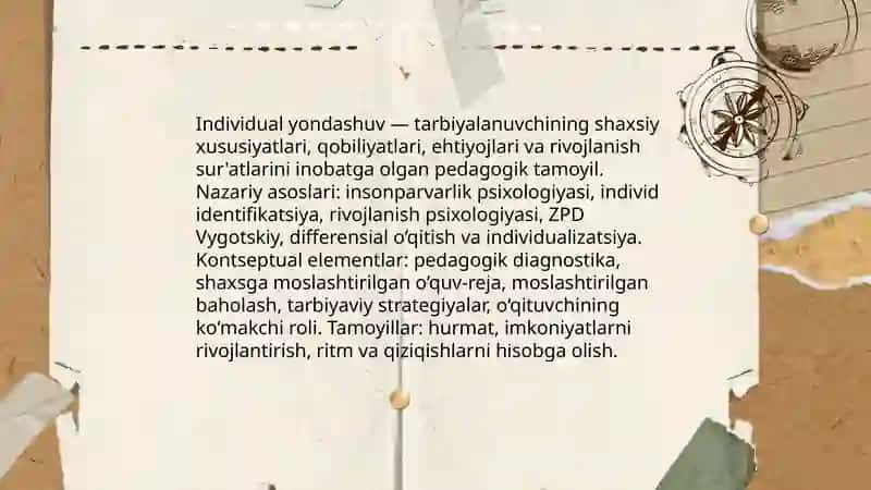 Tarbiyada individual yondashuv muammosi 3