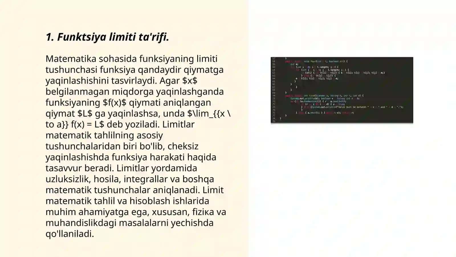 FUNKSIYA LIMITINING TA'RIFI.FUNKSIYA KETMA-KETLIKLARI. 3