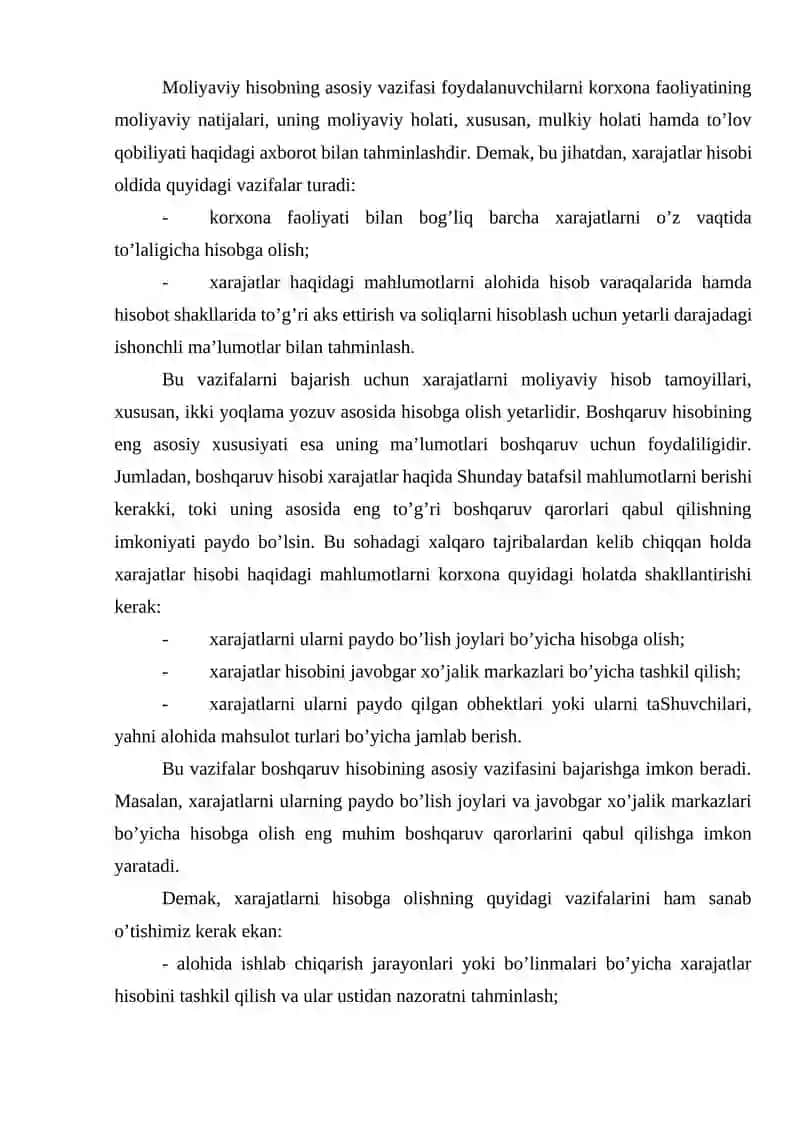Ishlab chiqarish xarajatlari hisobi 3