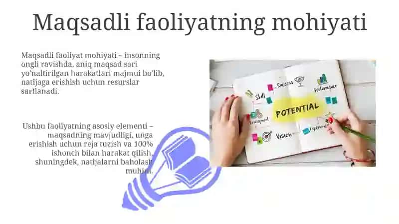 Maqsadli faoliyatning mohiyati 3