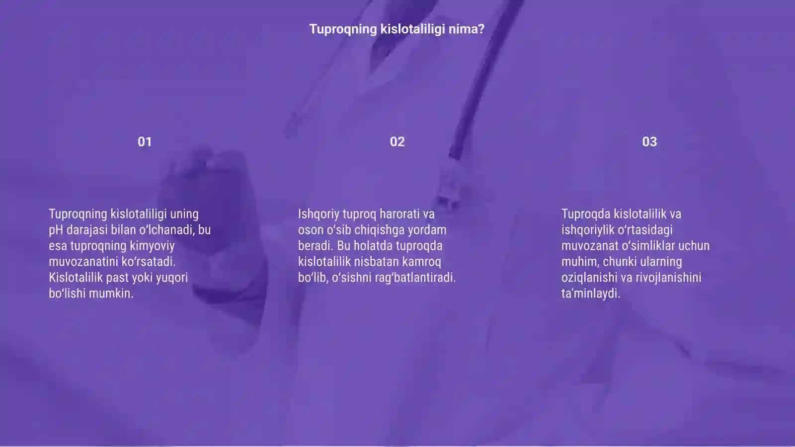 Tuproqning kislotaliligi va ishqoriyligi 3