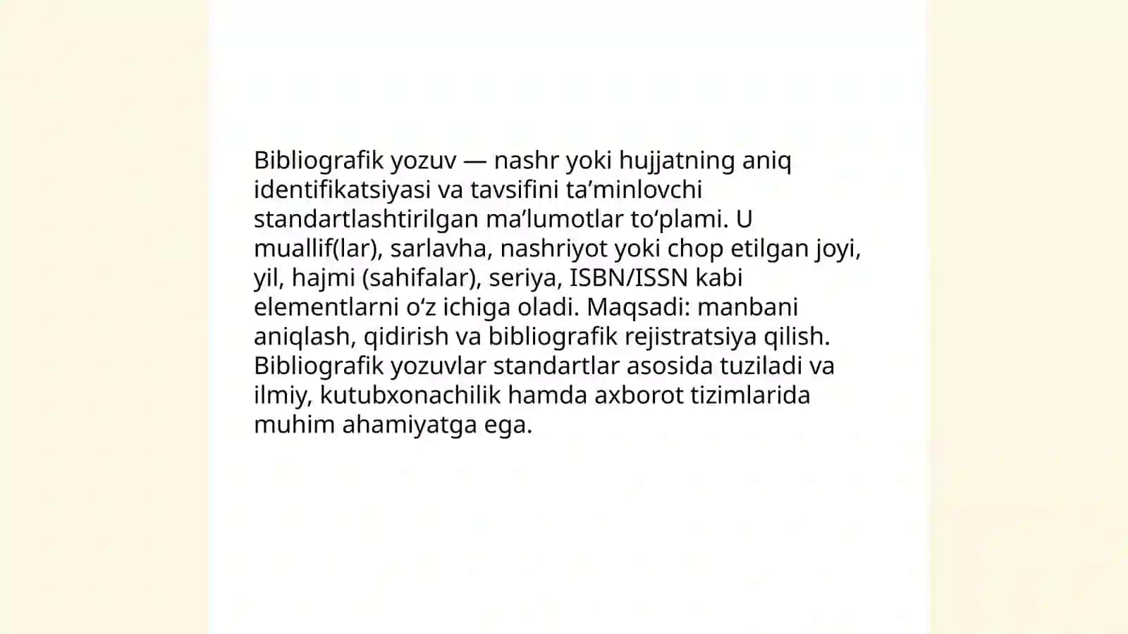 Bibliografik yozuv tushunchasi 3