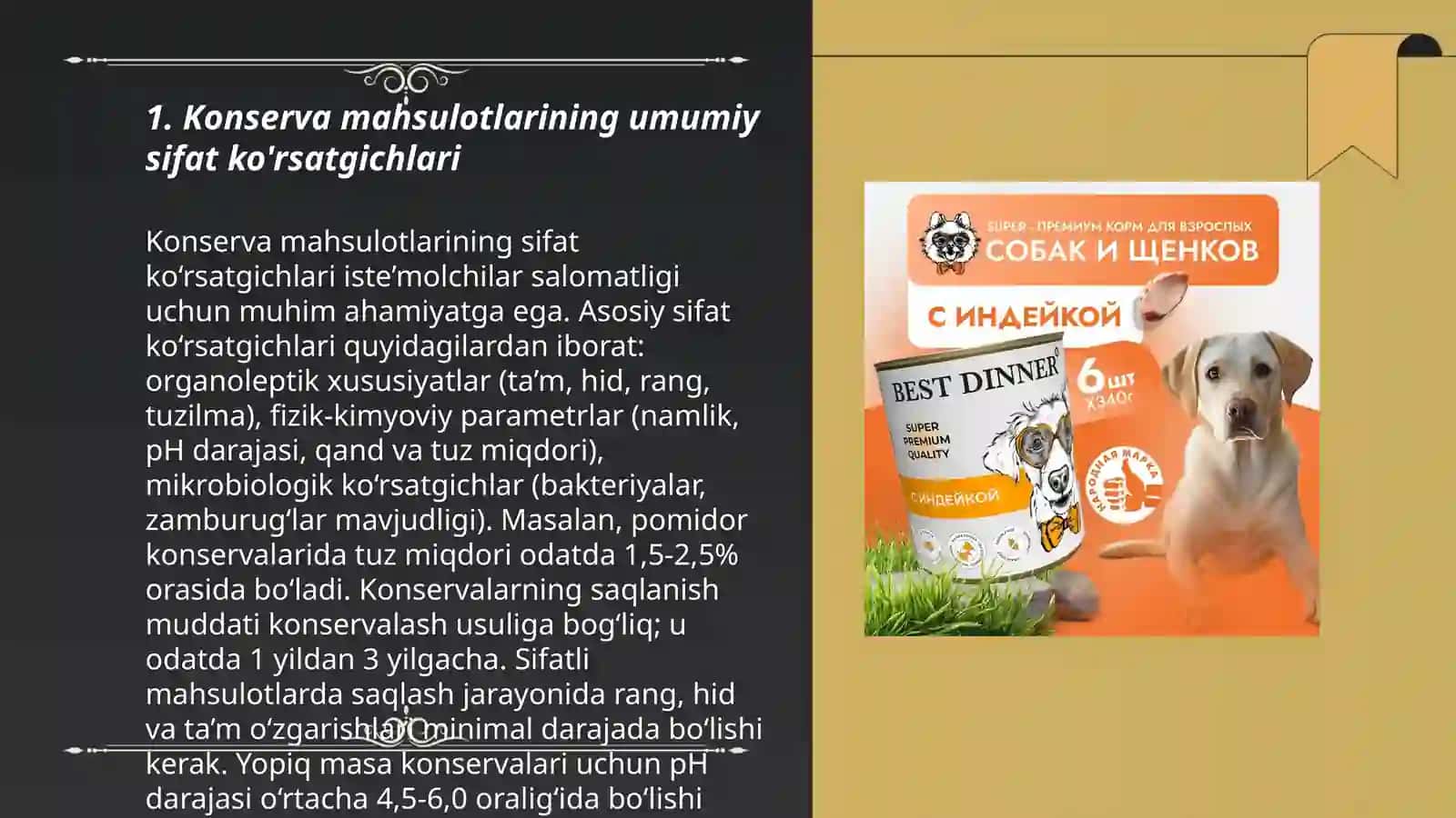 Konserva maxsulatining sifat ko’rsatgichlarini aniqlash 3