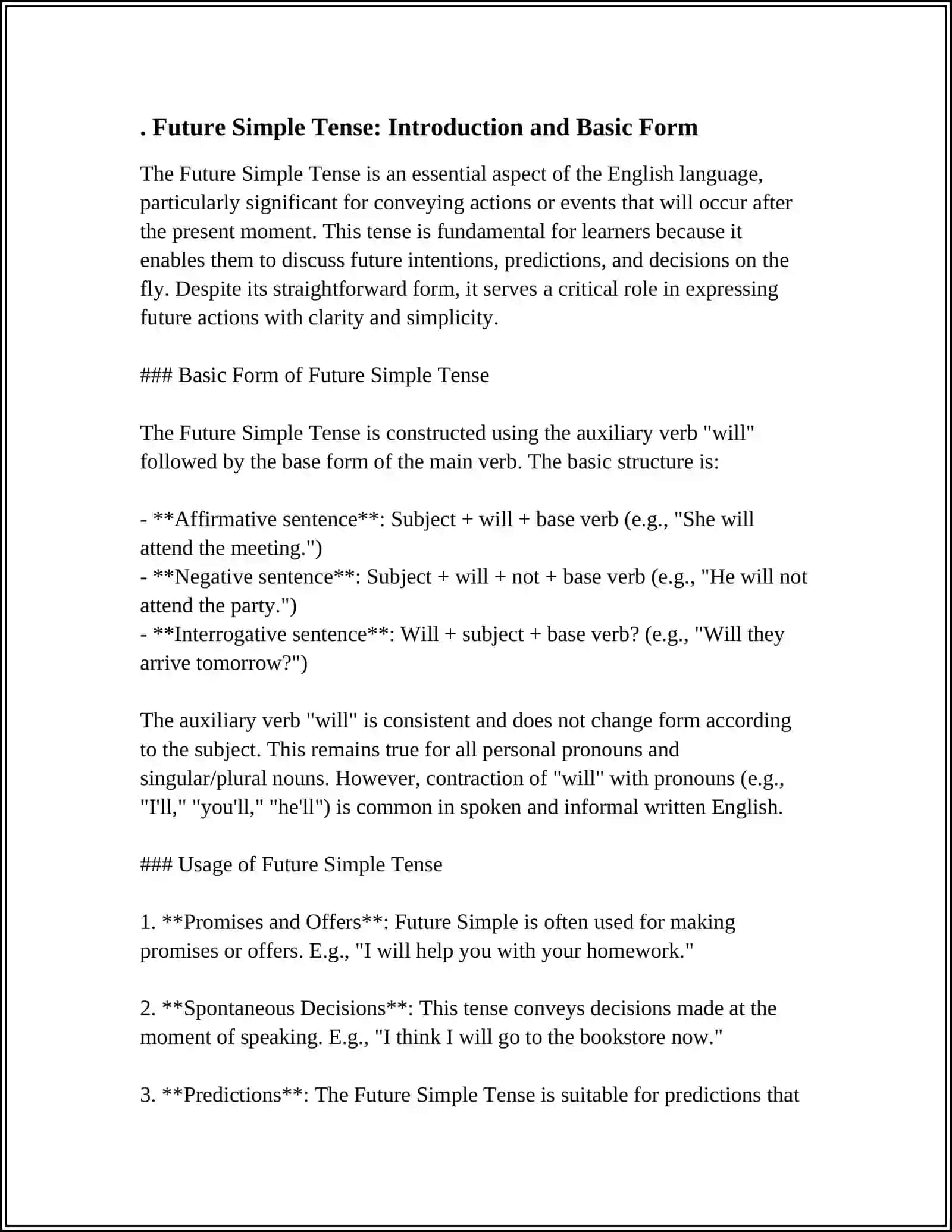 FUTURE SIMPLE TENSE. PREPOSITION 3