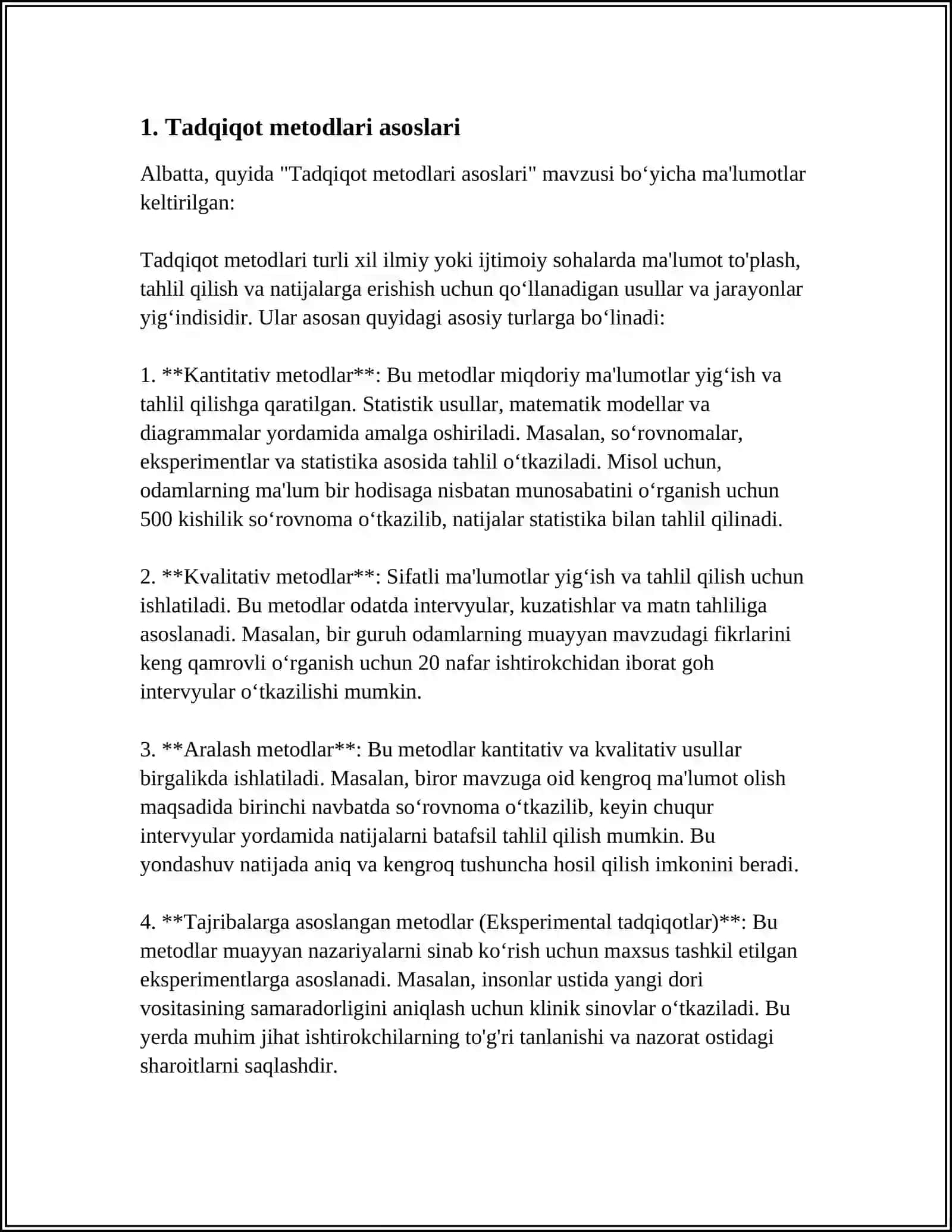 Tadqiqot metodlari asoslari 3