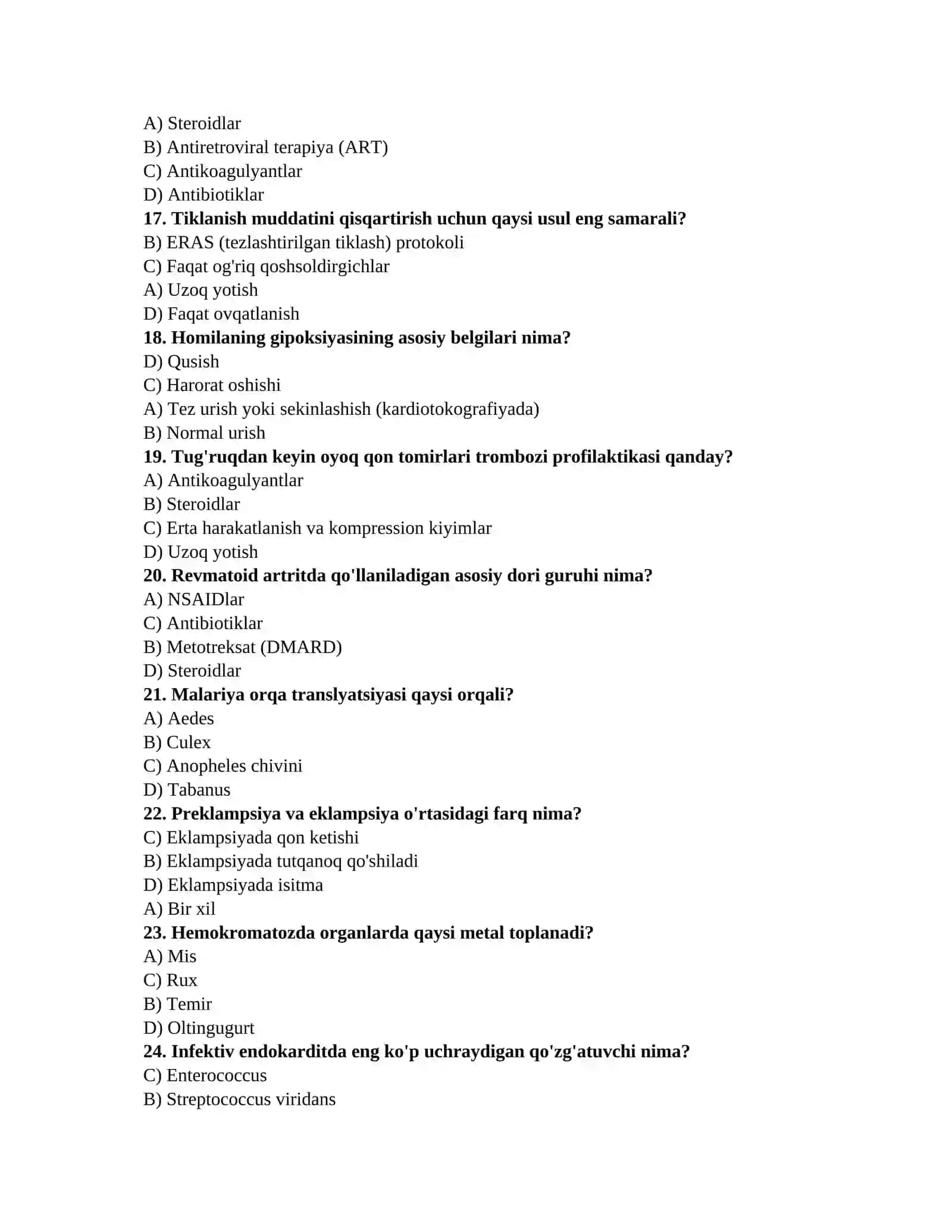 Gematologiya savollari 3