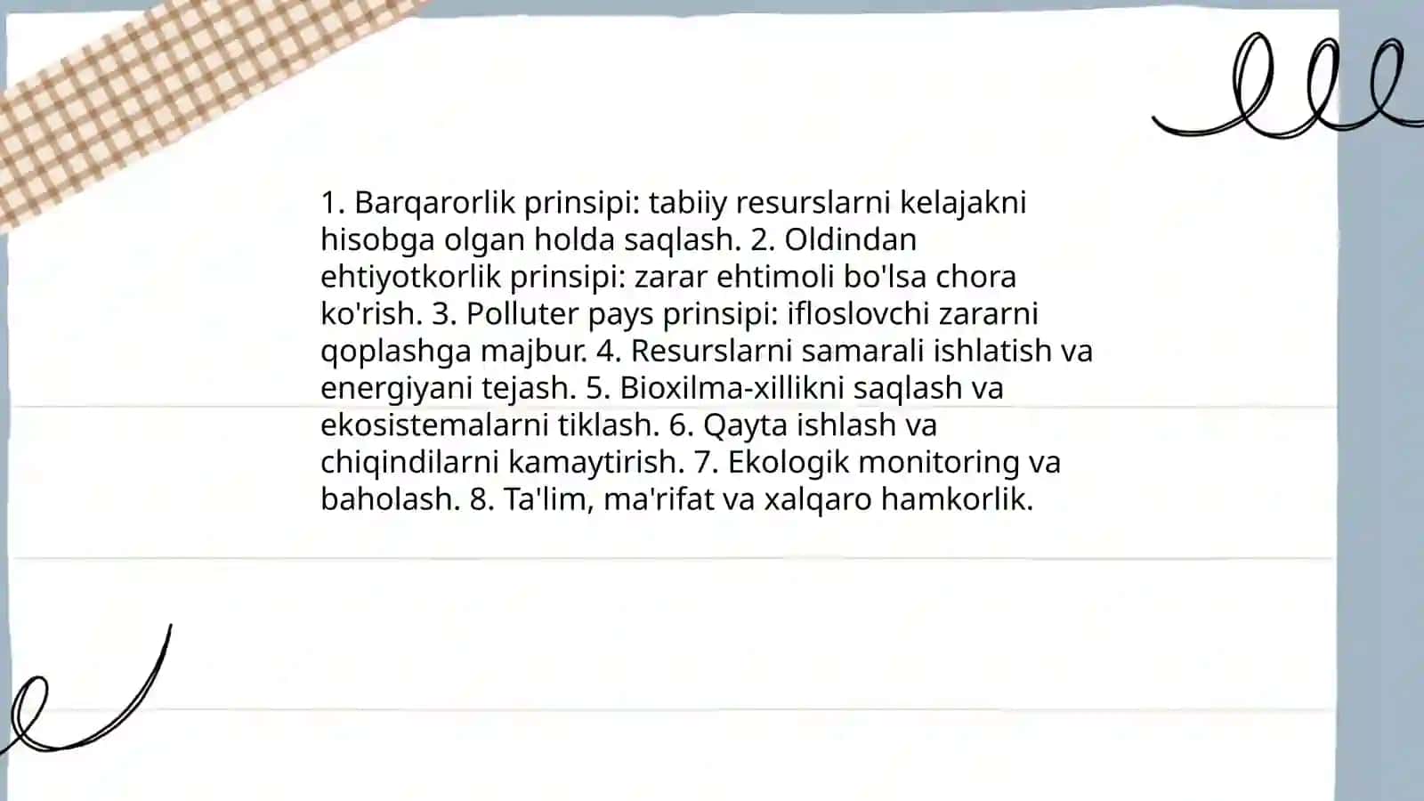 Ekologiyani asrash 3