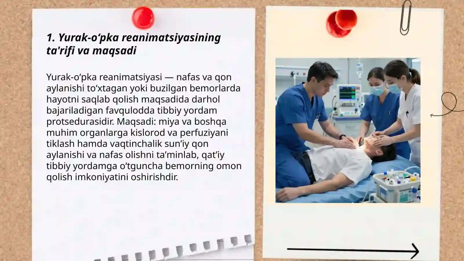 Yurak-oʻpka reanimatsiyasini oʻtkazish qoidalari 3