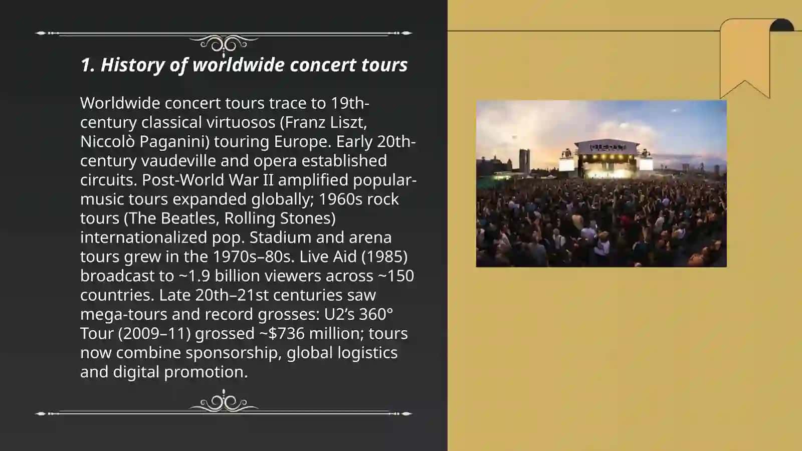 History of worldwide concert tours 3