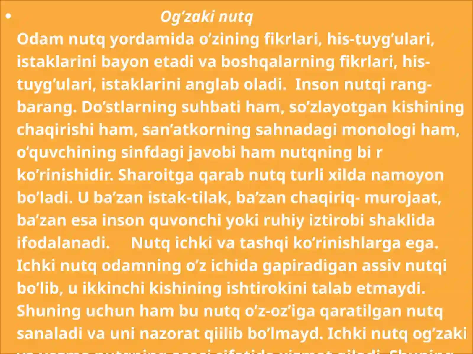 Ta’lim jarayonida og’zaki va yozma nutq masalalari 3