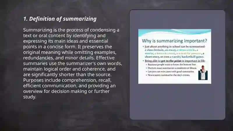 Summarizing 3