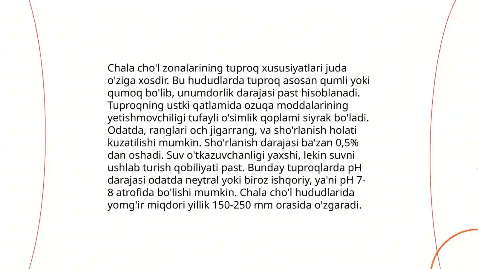Chala cho'l zoʻnalarining tuproqlari 3