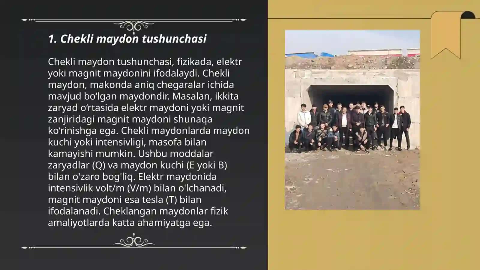Chekli Maydon Tushunchasi 3