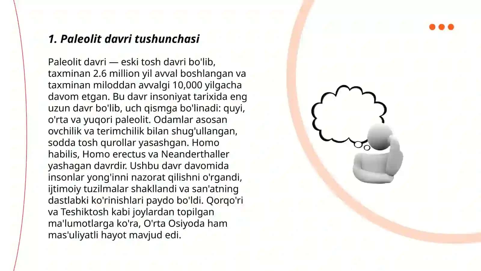 O‘rta Osiyodagi paleolit davri ibtidoiy manzilgohlari xaritasini tuzish 3
