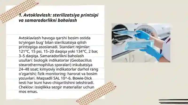 Tibbiyotda zamonaviy sterilizatsiya usullari 3