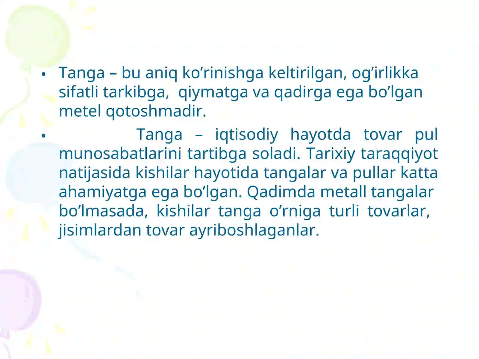 Tangalar va numizmatika 3