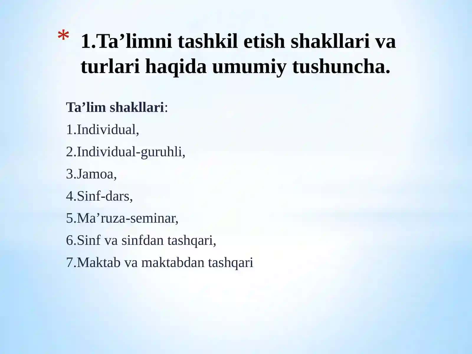 O’qitish usullari va o’quv vositalari 3