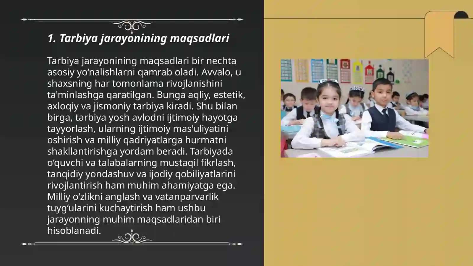 Tarbiya jarayonining mohiyati va mazmuni 3