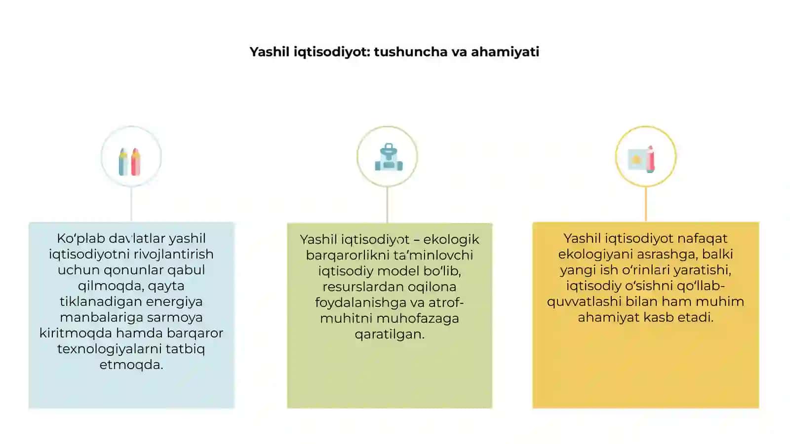 Yashil iqtisodiyot: tushuncha va ahamiyati 3