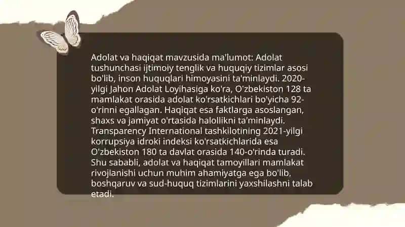 Adolat va haqiqat 3