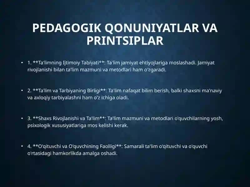 Pedagogik Jarayon va Ta'lim Qonuniyatlari 3