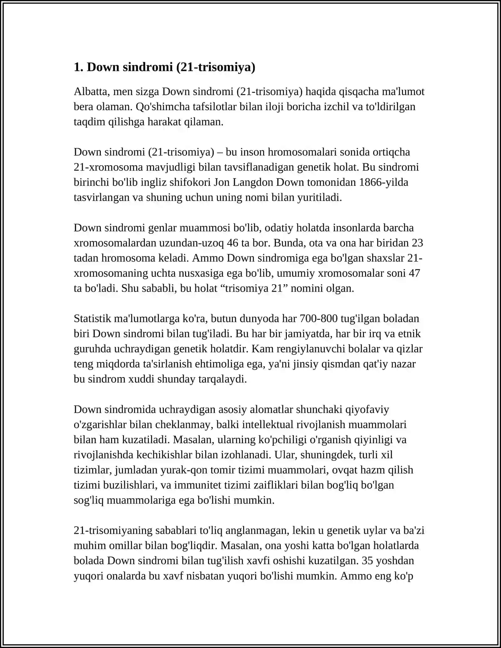 XROMOSOMA KASALLIKLARI 3