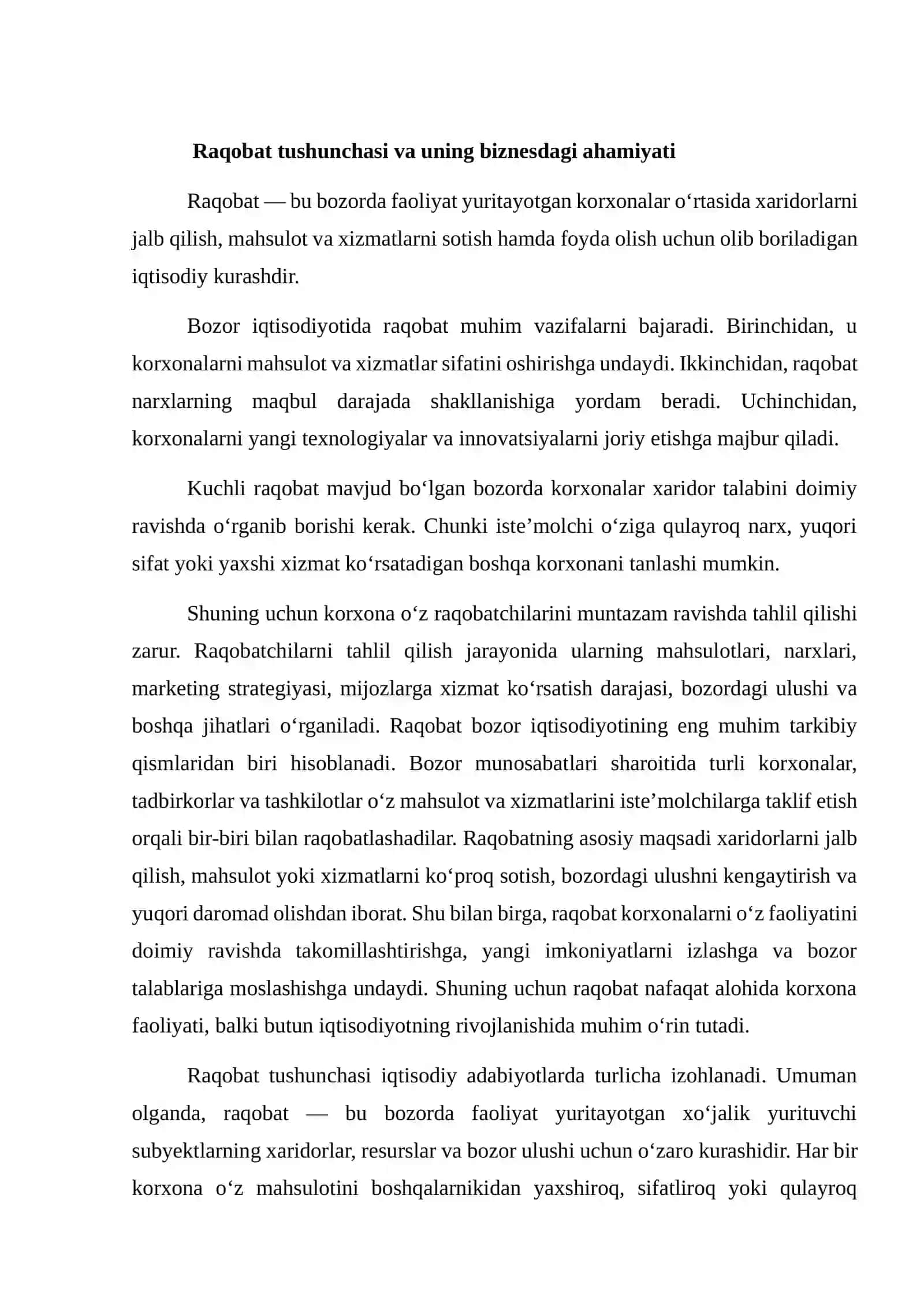 RAQOBATCHILARNI TAHLIL QILISH (PORTERNING BESH KUCHI MODELI) 3