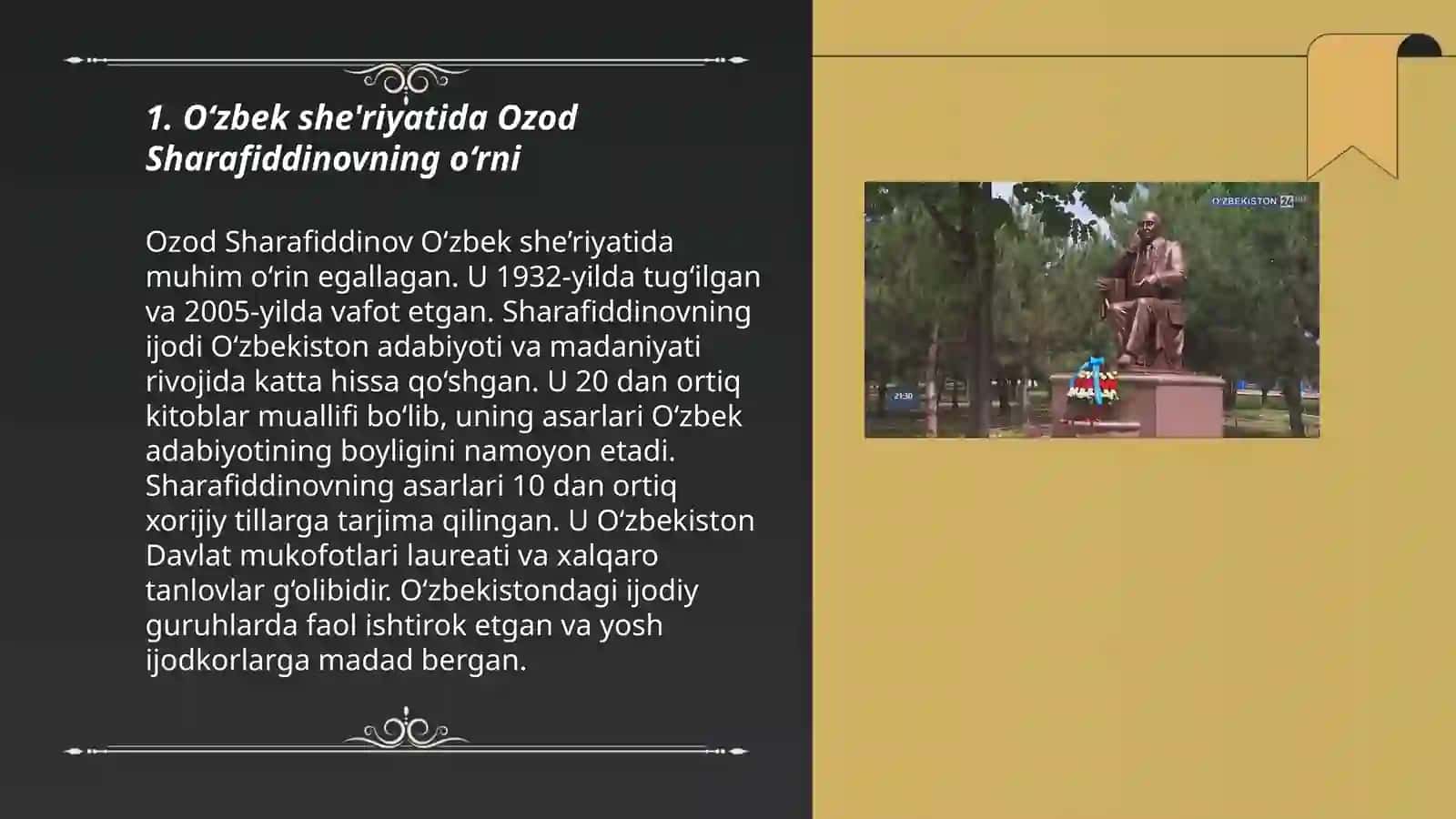 Ozod Sharafiddinov ijodi 3