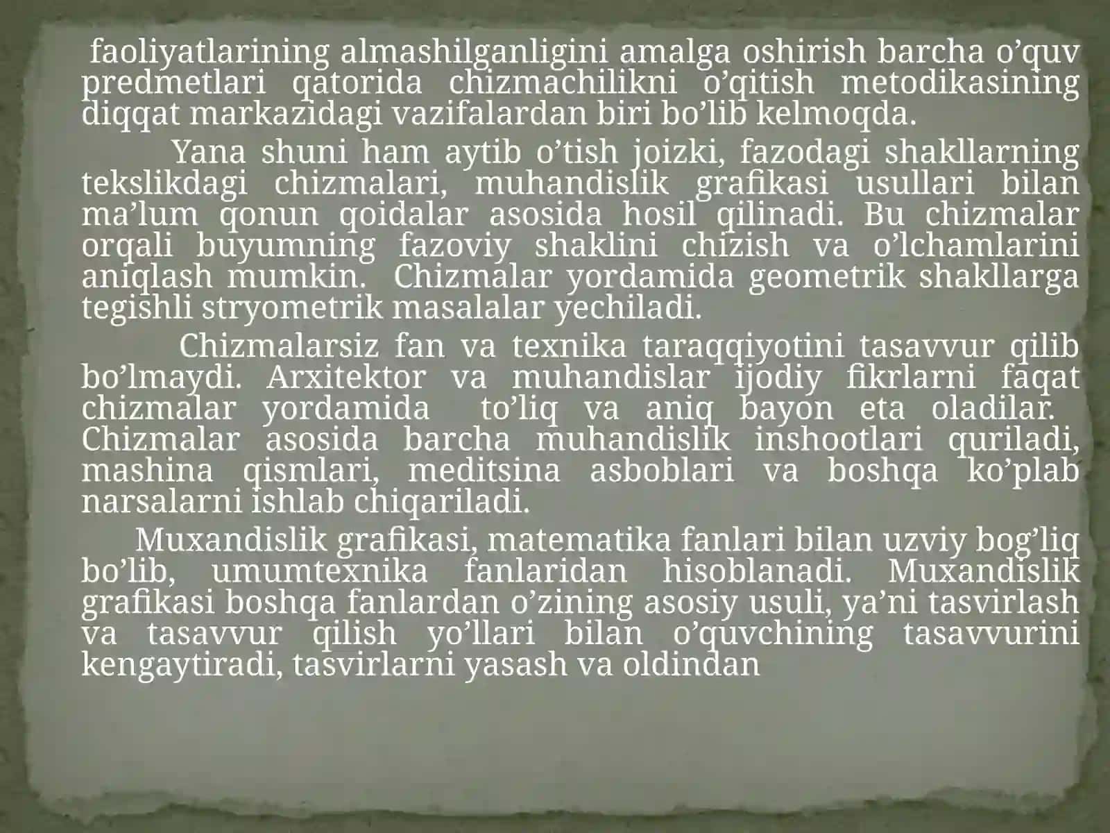 Uzatmalar va ularning  ishchi chizmalarini bajarish 3