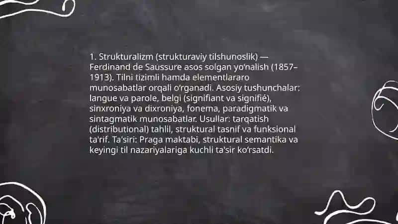 Strukturalizm (strukturaviy tilshunoslik) 3