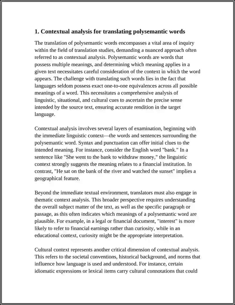 TRANSLATION OF POLYSEMANTIC WORDS 3