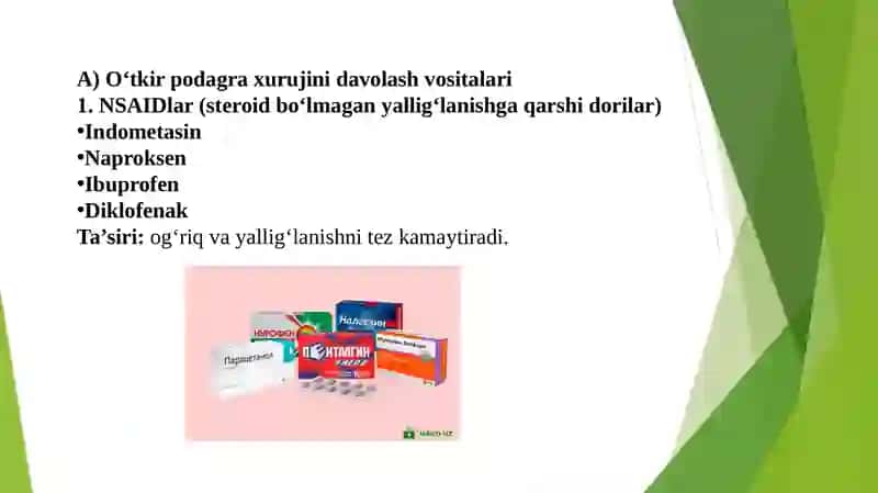 Podagra va semizlikni bartaraf etuvchi vositalar 3
