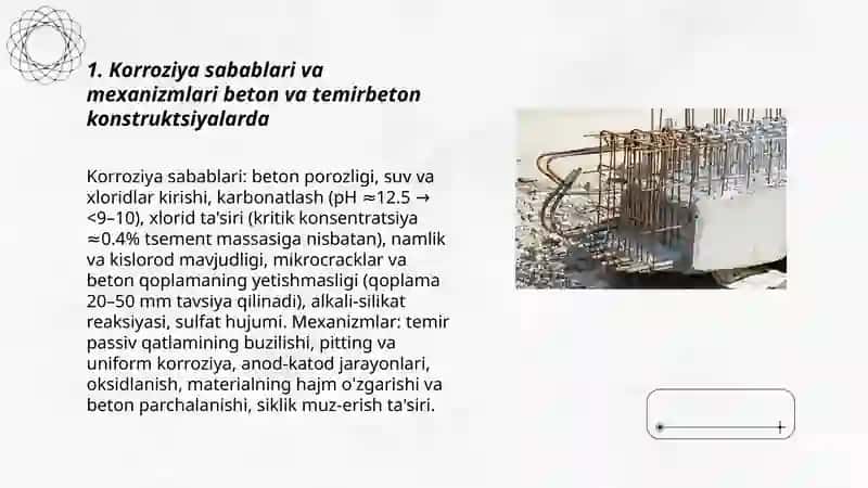 Beton va temirbeton konstruksiyalarni karozyadan himoyalash 3