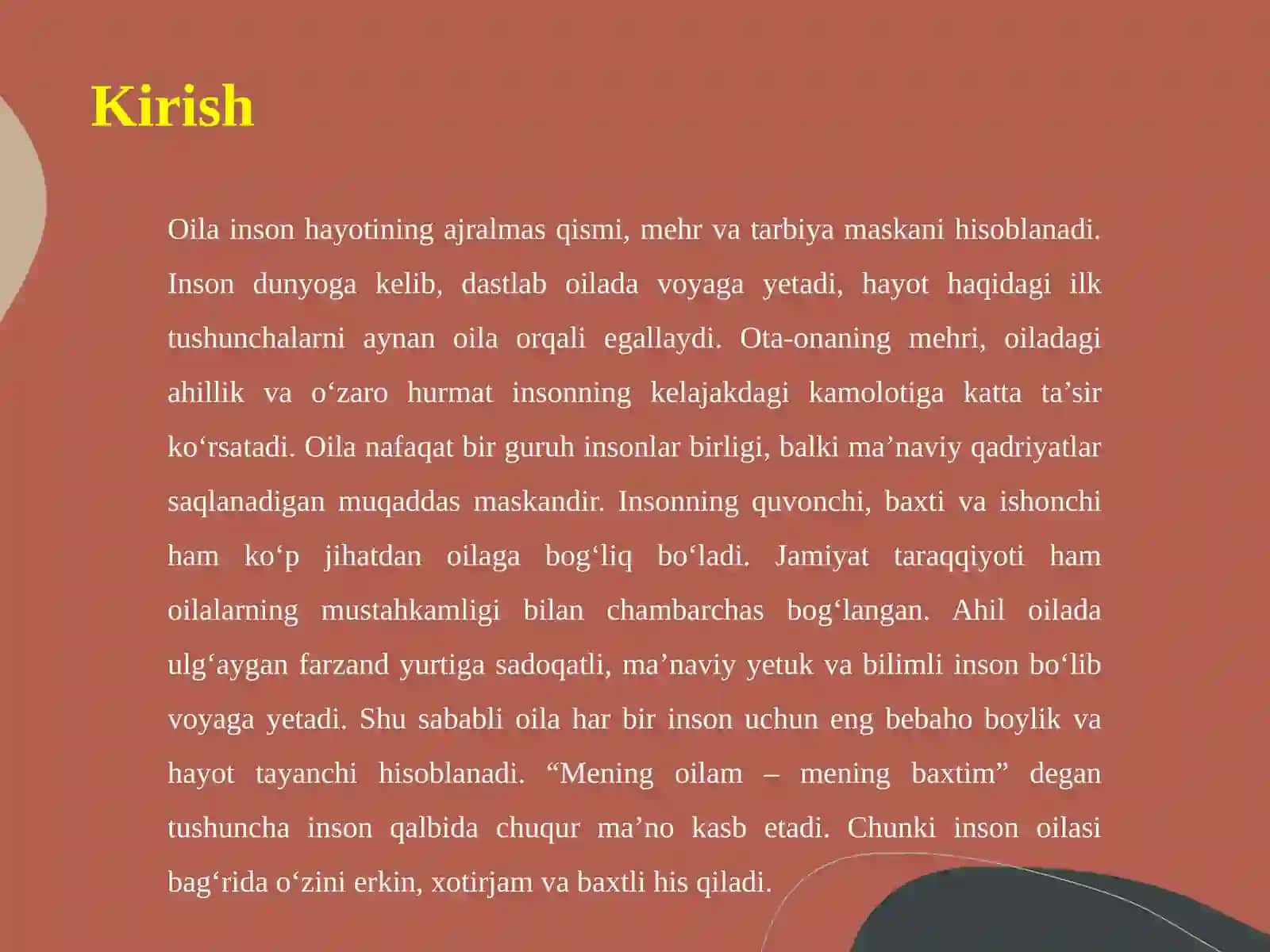Mening oilam–mening baxtim 3