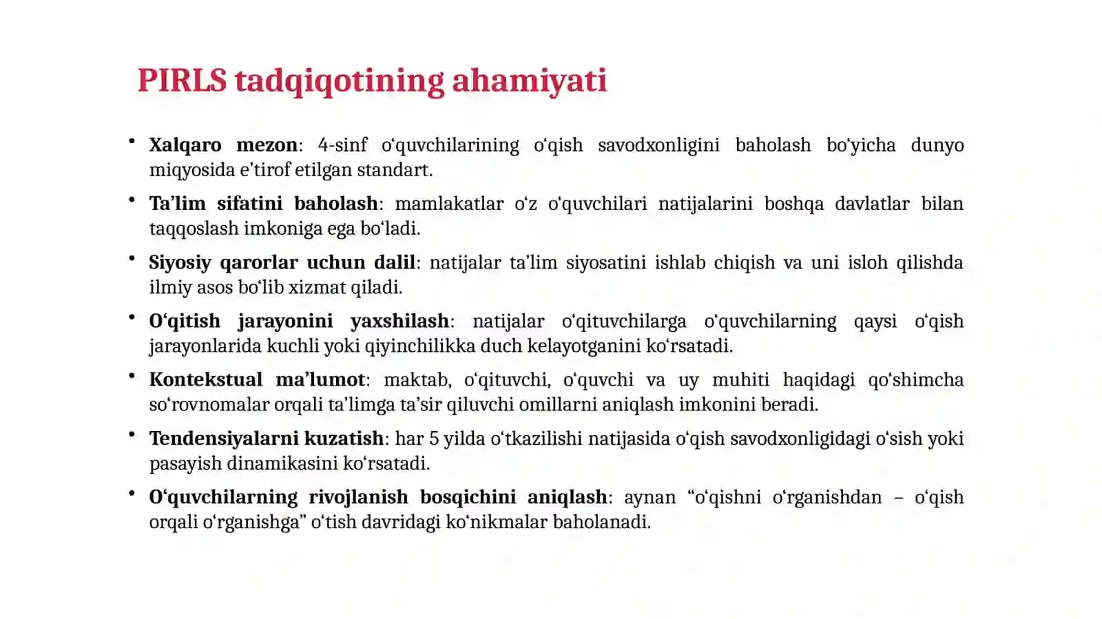 PIRLS 2021 tadqiqoti natijalari 3