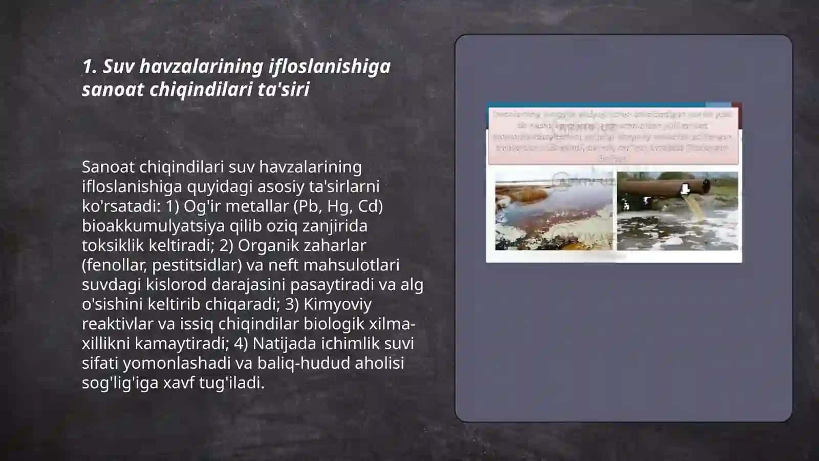 Suv havzalarining ifloslanishi 3