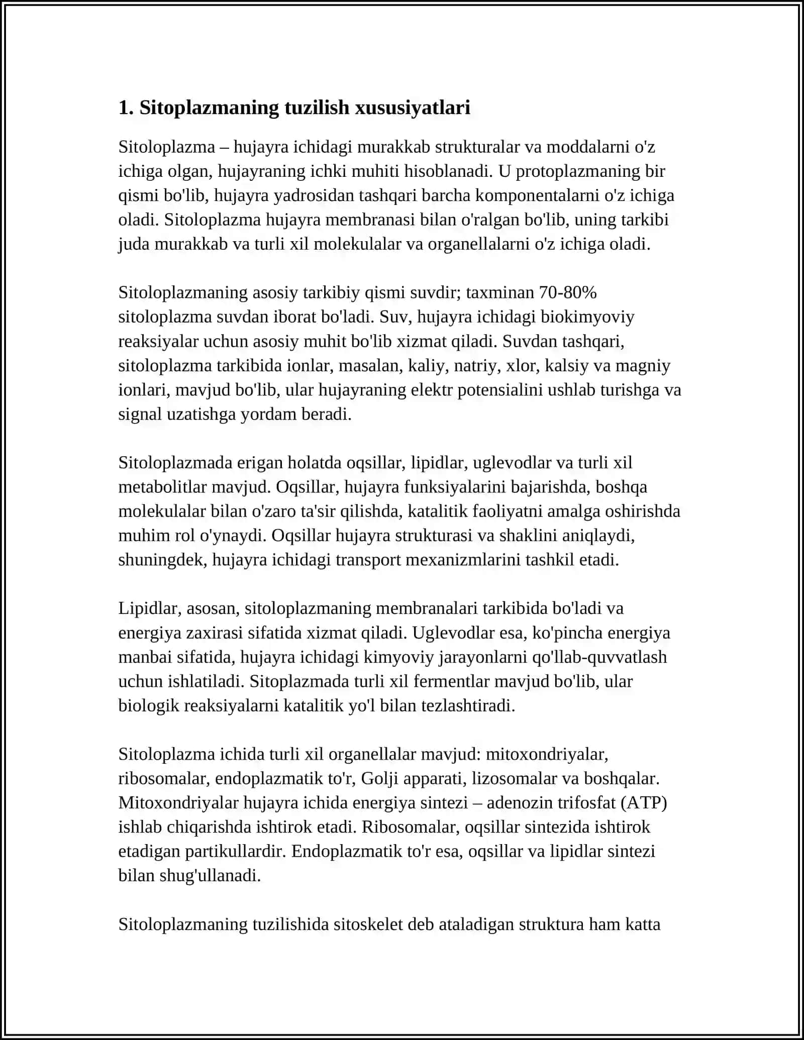 SITOPLAZMA VA HUJAYRANING VAKUOLYAR TIZIMI 3