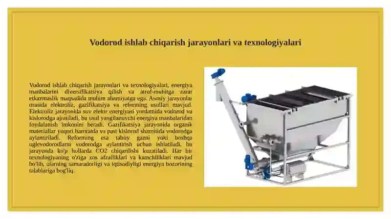 Vodorod ishlab chiqarish uskunalari 3