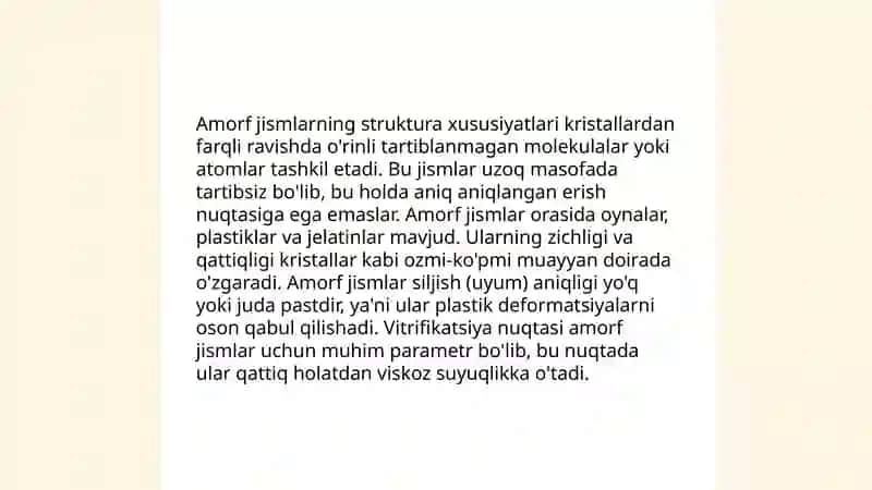 Amorf jismlarning mexanik elektr xossalari 3