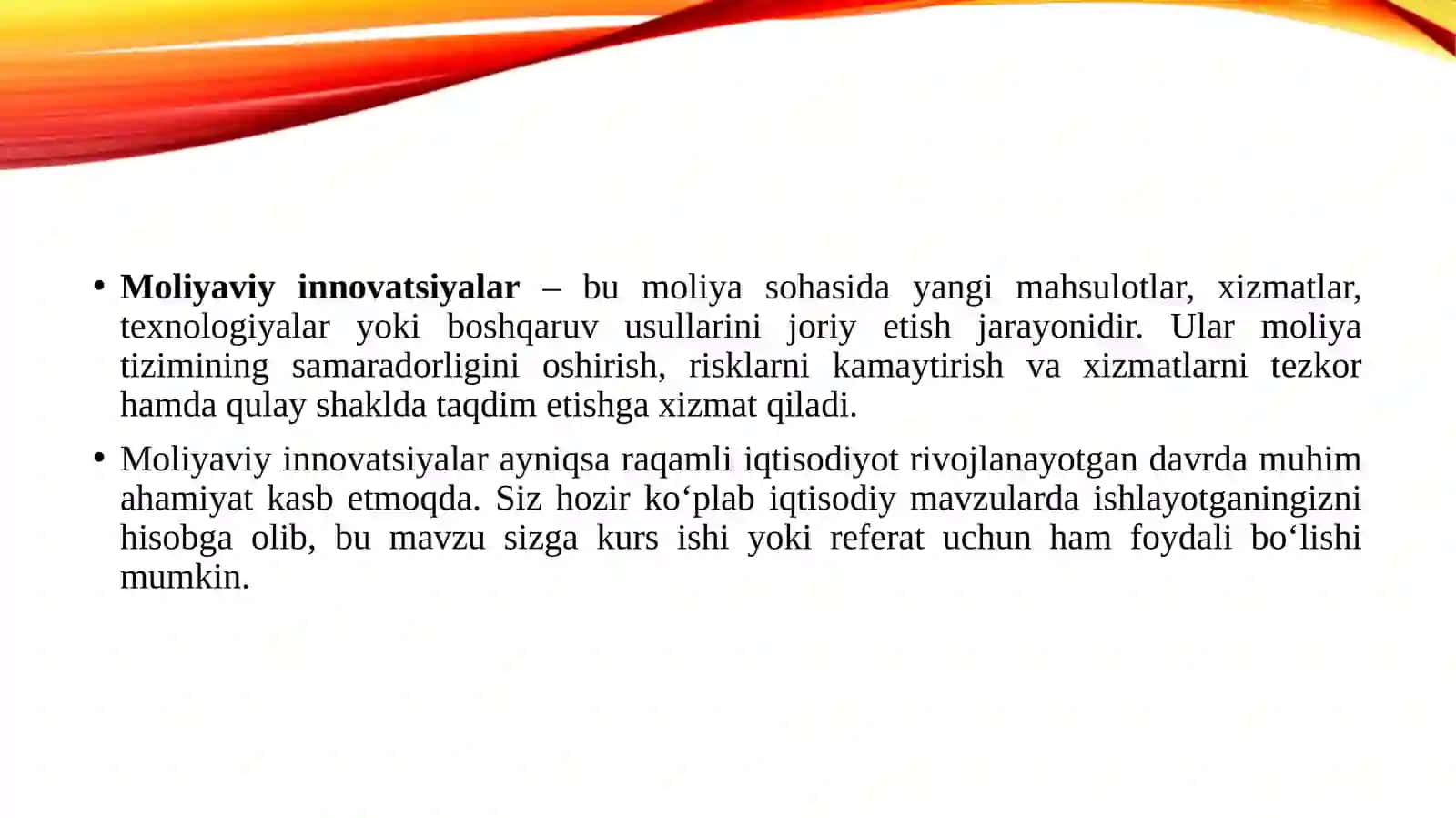 Moliyaviy innovatsiyalar 3